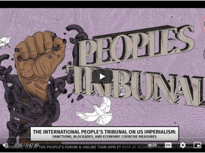 Full Video: Launch of the International People’s Tribunal in New York City